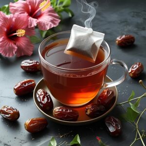 Lemon Peel Date Seed Tea